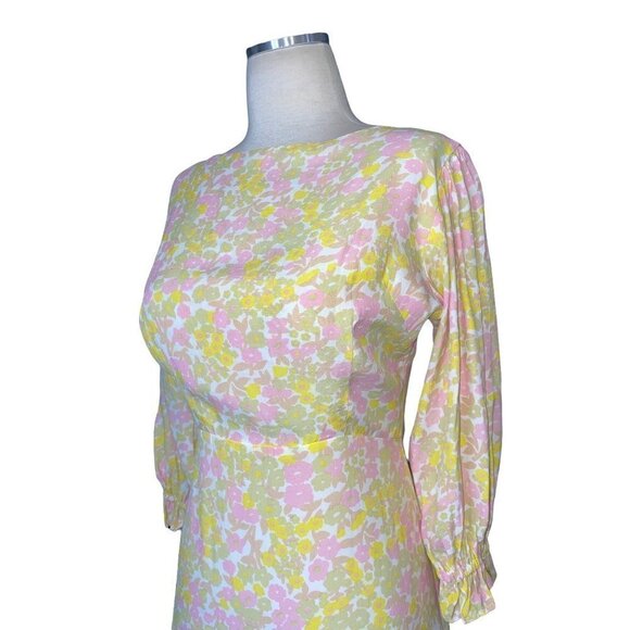 FAITHFULL THE BRAND Dress Clement Midi in Ida Floral Print Small New Womens - Picture 5 of 8